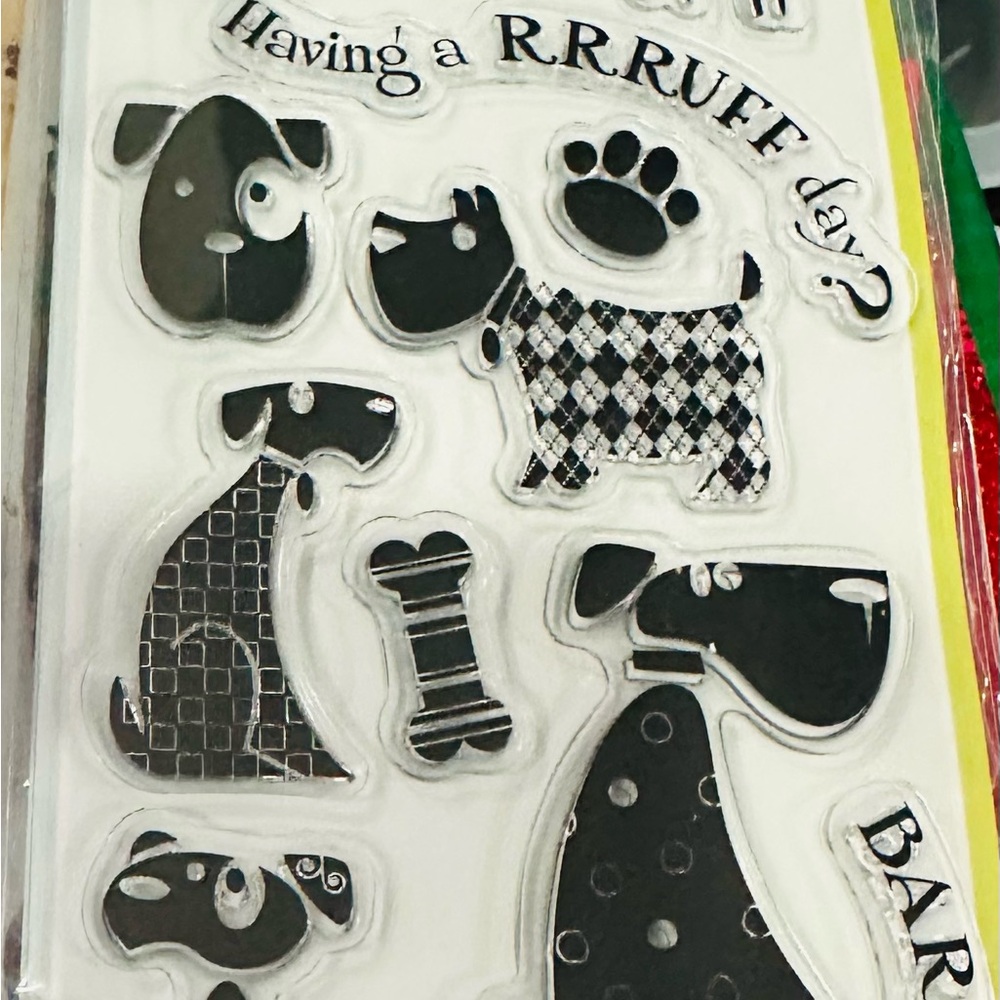 Black and White Dog Stamp Set